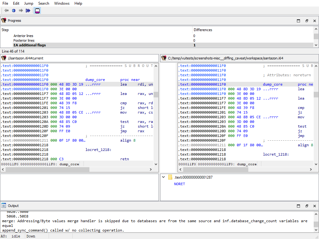 `noret` attribute missing